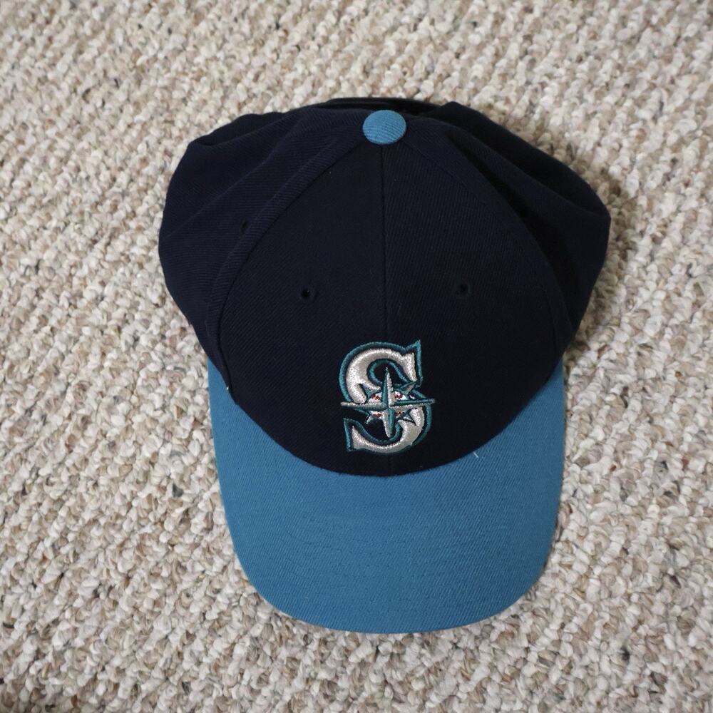 Vintage Puma MLB Seattle Mariners Teal Wool Snapback Hat OSFA Sports Baseball - Picture 5 of 8